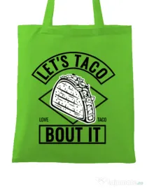 Sacosa din panza Let’s taco Verde mar