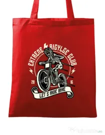 Sacosa din panza Lets Ride Bike Rosu