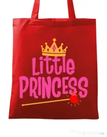 Sacosa din panza Little Princess Rosu