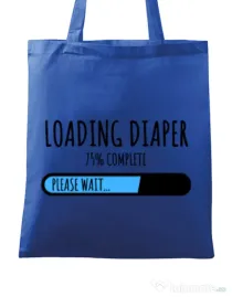 Sacosa din panza Loading diaper Albastru regal