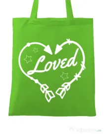 Sacosa din panza Loved Verde mar