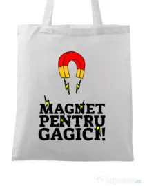 Sacosa din panza Magnet pentru gagici Alb