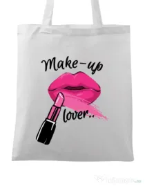 Sacosa din panza Make up lover Alb