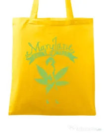 Sacosa din panza Mary Jane Galben