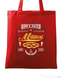 Sacosa din panza Militari Rosu