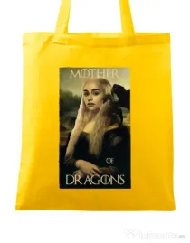 Sacosa din panza Mother of dragons 3 Galben