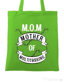Sacosa din panza Mother of multitasking Verde mar