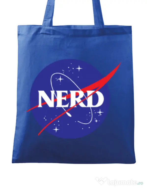 Sacosa din panza Nerd Albastru regal