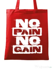 Sacosa din panza No pain, no gain Rosu
