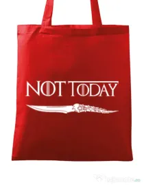 Sacosa din panza Not today Rosu