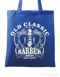 Sacosa din panza Old Classic Barber Albastru regal