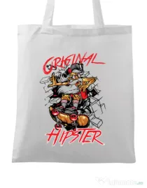 Sacosa din panza Original hipster Alb