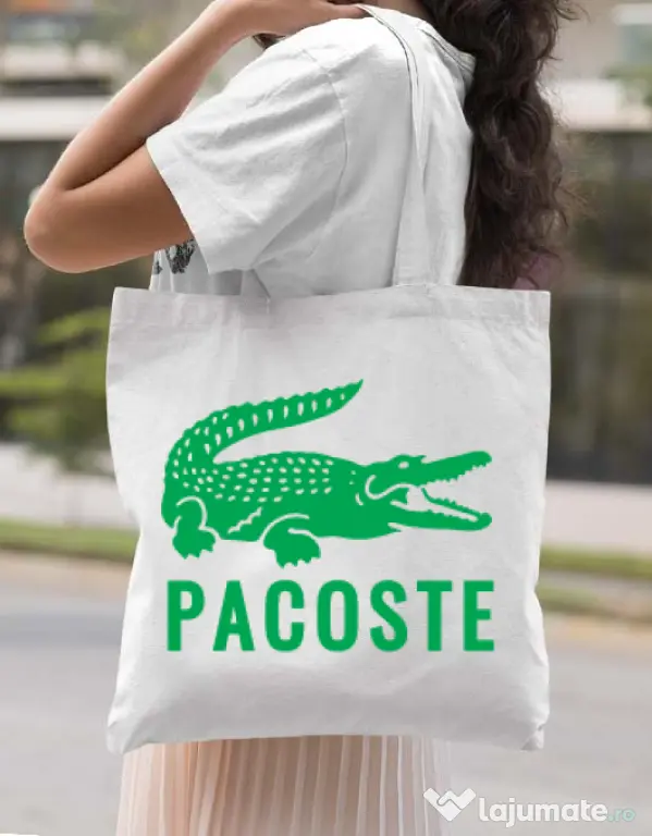 Sacosa din panza Pacoste Alb
