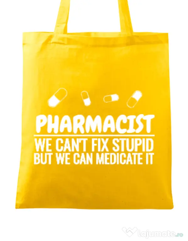 Sacosa din panza Pharmacist Galben