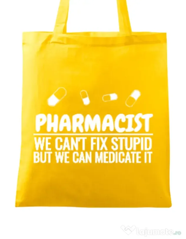 Sacosa din panza Pharmacist Galben