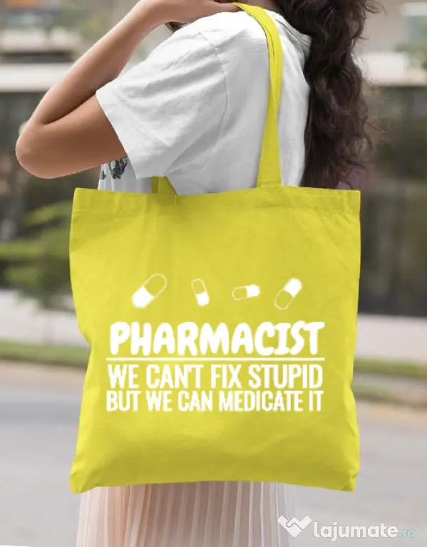Sacosa din panza Pharmacist Galben