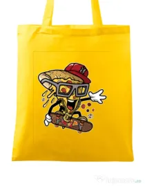 Sacosa din panza Pizza Skater Galben