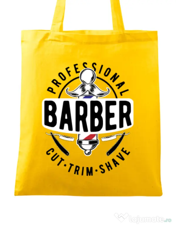 Sacosa din panza Professional barber Galben