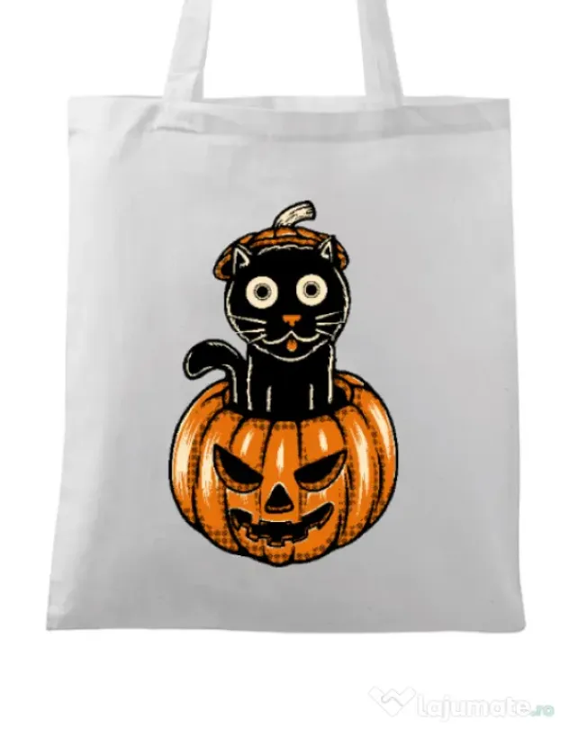 Sacosa din panza Pumpcat Alb