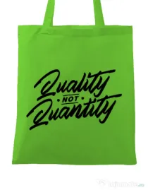 Sacosa din panza Quality not quantity Verde mar