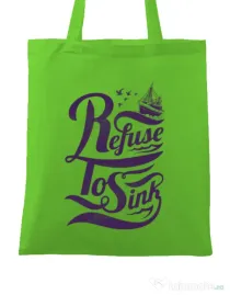 Sacosa din panza Refuse to sink Verde mar