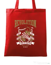 Sacosa din panza Revolution Rosu