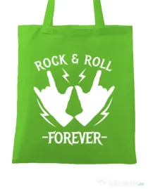 Sacosa din panza Rock and roll Verde mar