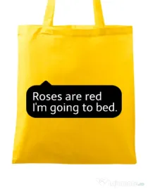 Sacosa din panza Roses are red Galben
