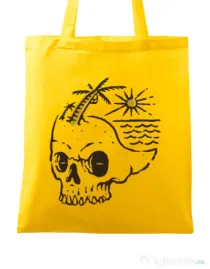Sacosa din panza Skull Island Galben