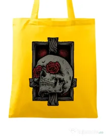Sacosa din panza Skullcross Galben