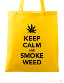 Sacosa din panza Smoke weed Galben