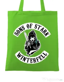 Sacosa din panza Sons of stark Verde mar