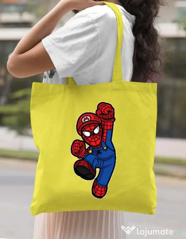 Sacosa din panza Spider Plumber Galben
