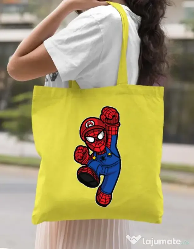 Sacosa din panza Spider Plumber Galben