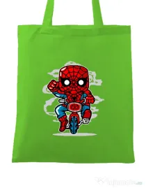 Sacosa din panza Spidey Minibike Verde mar