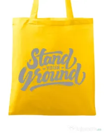 Sacosa din panza Stand Your Ground Galben