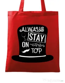 Sacosa din panza Stay on top Rosu