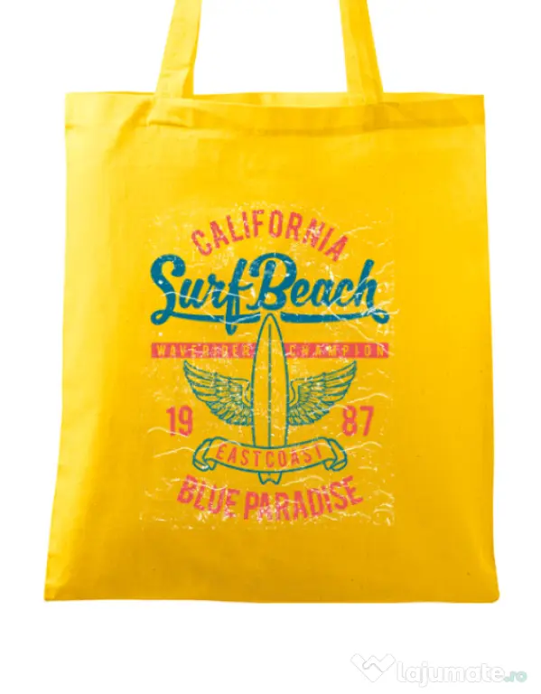 Sacosa din panza Surf Beach Galben