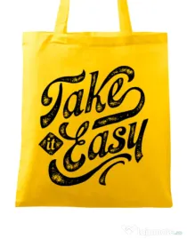 Sacosa din panza Take it easy Galben
