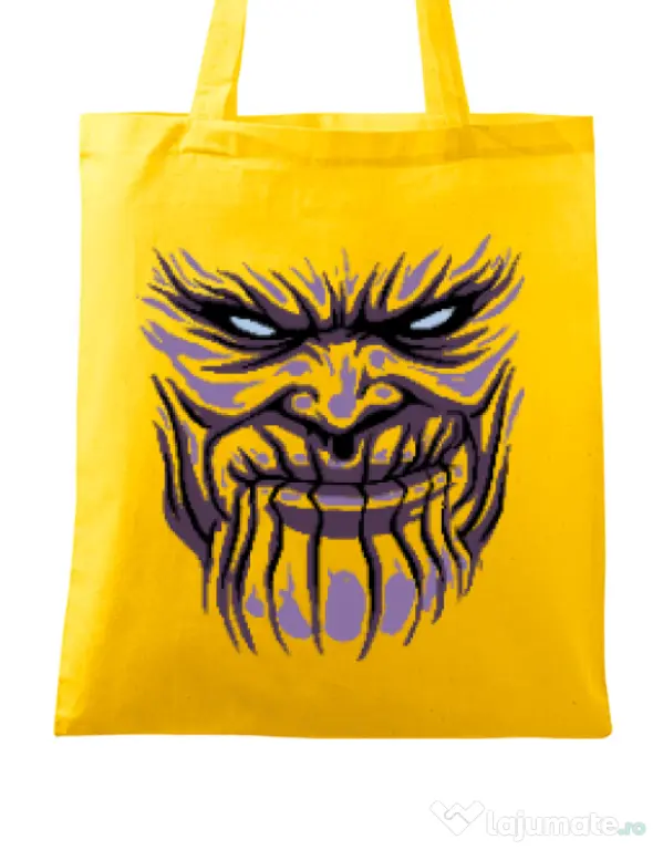 Sacosa din panza Thanos mask Galben