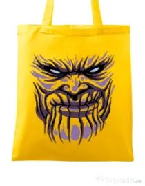 Sacosa din panza Thanos mask Galben