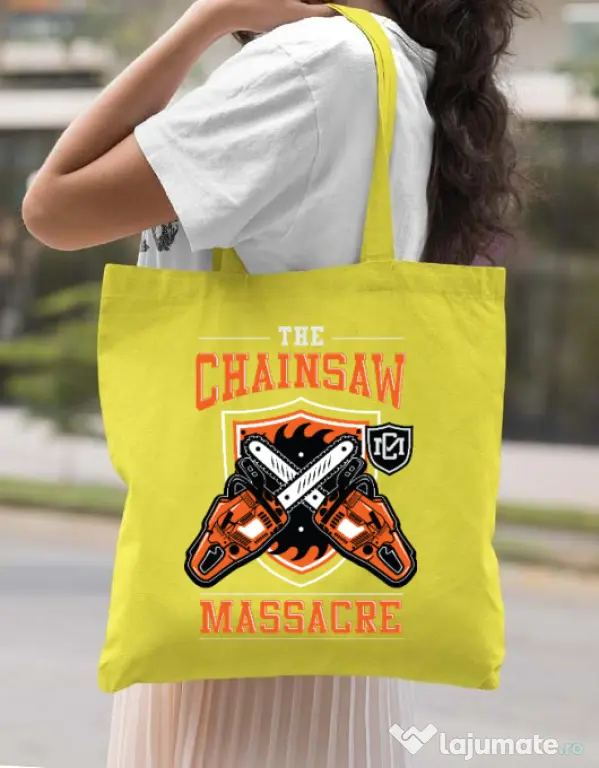 Sacosa din panza The Chainsaw Massacre Galben