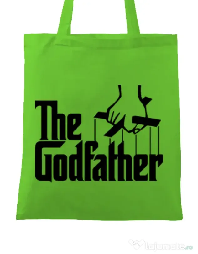 Sacosa din panza The godfather Verde mar