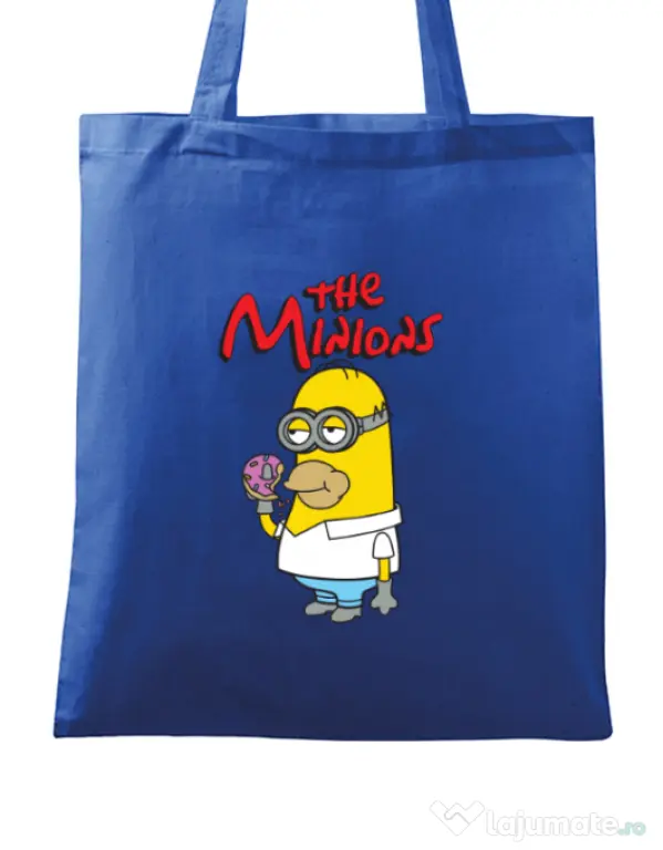 Sacosa din panza The Minions Albastru regal