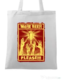 Sacosa din panza Thirsty zombies Alb