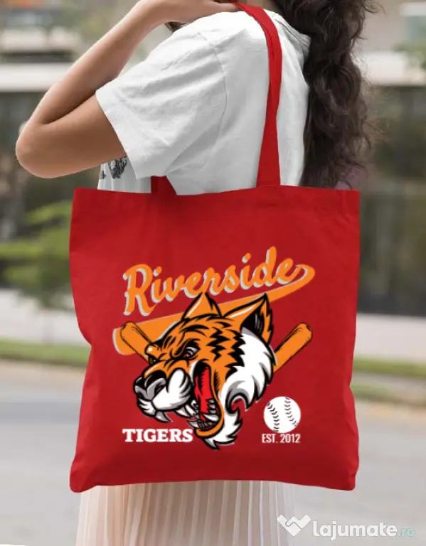 Sacosa din panza Tigers team Rosu