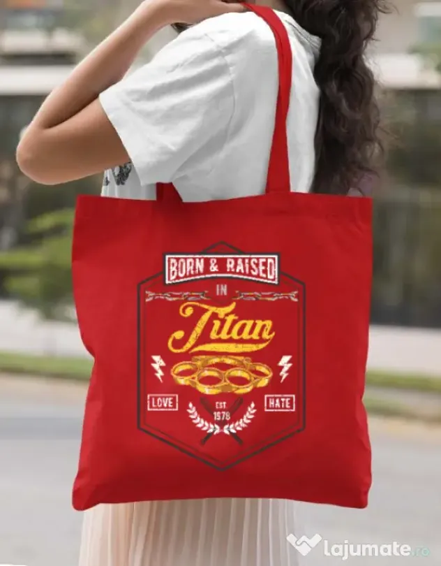 Sacosa din panza Titan Rosu