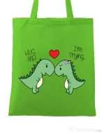 Sacosa din panza Trex love Verde mar
