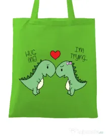 Sacosa din panza Trex love Verde mar