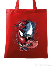 Sacosa din panza Venom vs Spiderman Rosu